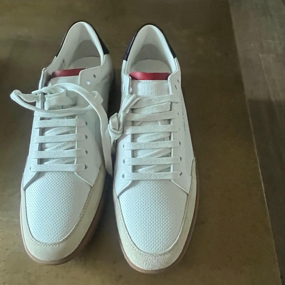 White Leather Men's Sneakers SZ 40